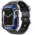 For Apple Watch Ultra 2 49mm PC Rugged Case Integrated TPU Watch Band(Blue)