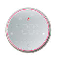 BHT-6001GBL 95-240V AC 16A Smart Round Thermostat Electric Heating LED Thermostat Without WiFi(Wh...