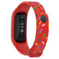 For OPPO Band Sports Rainbow Dots Silicone Watch Band(Red)