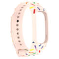 For OPPO Band Sports Rainbow Dots Silicone Watch Band(Light Pink)