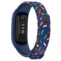 For OPPO Band Sports Rainbow Dots Silicone Watch Band(Midnight Blue)