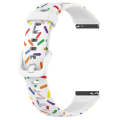 For Huawei Band 7 Sports Rainbow Dots Silicone Watch Band(White)