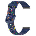 For Huawei Band 7 Sports Rainbow Dots Silicone Watch Band(Midnight Blue)