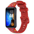 For Huawei Band 8 Sports Rainbow Dots Silicone Watch Band(Red)