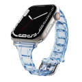 For Apple Watch 8 45mm Cube Airbag Clear TPU Watch Band(Blue)