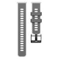 For Garmin Forerunner 265S / 255S / Venu 2S 18mm Weave Two-Color Silicone Watch Band(Grey White)