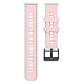 For Garmin Forerunner 265S / 255S / Venu 2S 18mm Weave Two-Color Silicone Watch Band(Light Pink W...