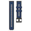 For Garmin Forerunner 265S / 255S / Venu 2S 18mm Weave Two-Color Silicone Watch Band(Dark Blue Bl...