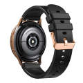 For Amazfit GTR Mini / Bip 3 / Bip 3 Pro 20mm Solid Color Rose Gold Buckle Silicone Watch Band(Bl...