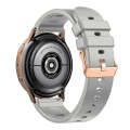 For Amazfit GTR Mini / Bip 3 / Bip 3 Pro 20mm Solid Color Rose Gold Buckle Silicone Watch Band(Grey)