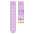 For Amazfit GTR Mini / Bip 3 / Bip 3 Pro 20mm Solid Color Rose Gold Buckle Silicone Watch Band(Li...