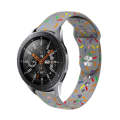 For Garmin Venu / SQ / SQ2 / Venu 2 Plus 20mm Sports Rainbow Dots Silicone Watch Band(Grey)