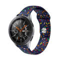 For Garmin Venu / SQ / SQ2 / Venu 2 Plus 20mm Sports Rainbow Dots Silicone Watch Band(Blue)