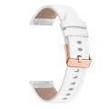 For Garmin Venu / SQ / SQ2 / Venu 2 Plus 20mm Rose Gold Buckle Genuine Leather Watch Band(White)