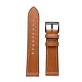 For Garmin Venu / SQ / SQ2 / Venu 2 Plus Stitching Black Buckle Genuine Leather Watch Band(Brown)