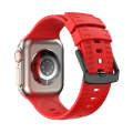 Tire Texture Silicone Watch Band For Apple Watch Ultra 49mm(Red)