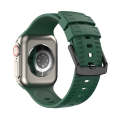 Tire Texture Silicone Watch Band For Apple Watch 7 41mm(Pine Green)