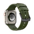 Tire Texture Silicone Watch Band For Apple Watch 7 45mm(Army Green)