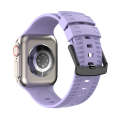 Tire Texture Silicone Watch Band For Apple Watch 5 44mm(Purple Lilac)