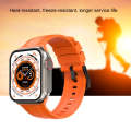 Tire Texture Silicone Watch Band For Apple Watch 7 41mm(Orange)