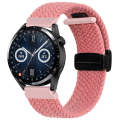 For Garmin VivoMove Trend / Luxe / Style 20mm Magnetic Fold Clasp Woven Watch Band(Pink)