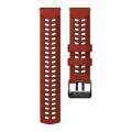 For Huawei Watch4 / 4 Pro / Watch3 / 3 Pro 22mm Double-row Hole Two-color Silicone Watch Band(Red...
