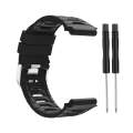 For Garmin Forerunner 920XT Solid Color Silicone Replacement Watch Band(Black)