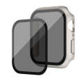 For Apple Watch SE 40mm Frosted PC + Anti-spy Tempered Film Integrated Watch Protective Case(Star...
