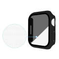 For Apple Watch 4 40mm Frosted PC + Anti-spy Tempered Film Integrated Watch Protective Case(Black)