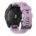 For Garmin Forerunner 965 / 955 / 945 / 935 Screw Black Steel Buckle Silicone Watch Band(Light Pu...