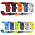For Garmin Tactix 7 Pro / Fenix 7X / 6X Pro 26mm Screw Silver Steel Buckle Silicone Watch Band(Or...