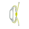 For Xiaomi Mi Band 4 / 3 Silicone Bean Braided Cord Nylon Watch Band(White Yellow)