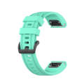 For Garmin Fenix 7S Pro 42mm Pure Color Silicone Watch Band(Lake Blue)