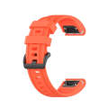 For Garmin Fenix 7S Pro 42mm Pure Color Silicone Watch Band(Coral Red)