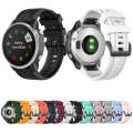 For Garmin Fenix 7S Pro 42mm Pure Color Silicone Watch Band(Black)
