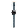 For Garmin Epix Pro 42mm Rose Gold Buckle Silicone Watch Band(Navy Blue)