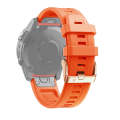 For Garmin Epix Pro 42mm Rose Gold Buckle Silicone Watch Band(Orange)