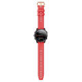 For Garmin Epix Pro 42mm Rose Gold Buckle Silicone Watch Band(Red)