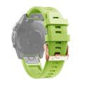 For Garmin Epix Pro 42mm Rose Gold Buckle Silicone Watch Band(Green)