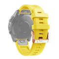 For Garmin Fenix 7S Pro 42mm Rose Gold Buckle Silicone Watch Band(Yellow)