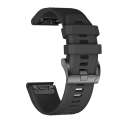 For Garmin Fenix 7S Pro 42mm Silicone Replacement Watch Band(Black)