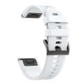 For Garmin Fenix 7S Pro 42mm Silicone Replacement Watch Band(White)