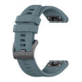 For Garmin Fenix 7S Pro 42mm Solid Color Silicone Watch Band(Rock Cyan)