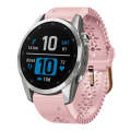 For Garmin Epix Pro 42mm Lady Lace Punch Silicone Watch Band(Pink)