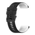 For Garmin Instinct 2 Solar Sports Mixing Color Silicone Watch Band(Black+White)
