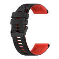For Garmin Instinct 2 Solar Sports Mixing Color Silicone Watch Band(Black+Red)