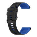 For Garmin Instinct 2 Solar Sports Mixing Color Silicone Watch Band(Black+Blue)