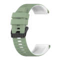 For Garmin Instinct 2 Solar Sports Mixing Color Silicone Watch Band(Light Green+White)