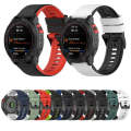 For Garmin Instinct 2 Solar Sports Mixing Color Silicone Watch Band(Black+White)