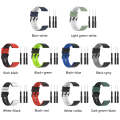 For Garmin Instinct 2 Solar Sports Mixing Color Silicone Watch Band(Dark Green+Black)